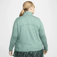 Nike Dri-FIT Swift Element UV женская 1/4-Zip Running Top (большие размеры) цвет зеленый