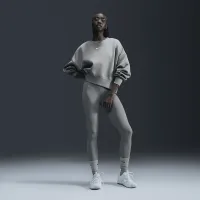 Nike Sportswear Phoenix Fleece жіноча Over-оверсайз Crew-Neck світшот колір зелений