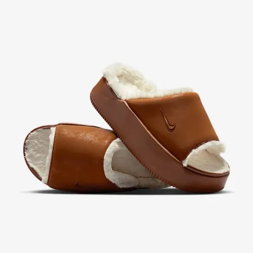 Nike Calm Elevation Fur жіноча Slides колір коричневий
