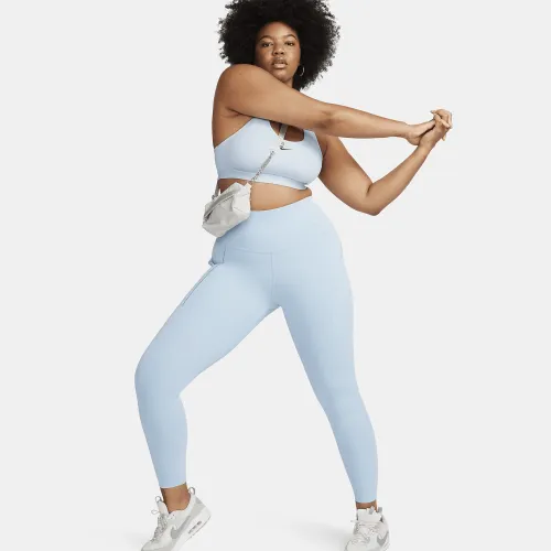 Nike Universa жіноча Medium-Support З високою талією 7/8 лосіни з кишенямиблакитний