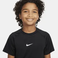 Nike Pro Big детские (для мальчиков) Dri-FIT Short-Sleeve Top цвет черный