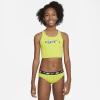 Nike Big дитячі (Girls') Swim Cross-Back Midkini комплект колір зелений