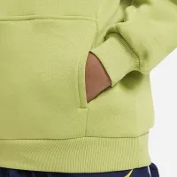 Nike Sportswear Club Fleece Big детские Pullover Толстовка с капюшоном цвет зеленый