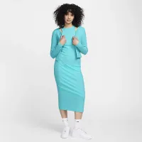 Nike Sportswear Chill Rib женская Slim Sleeveless Midi Костюм цвет зеленый