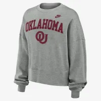 Oklahoma Sooners Legacy Classic Arch женская Nike College Pullover Crew цвет серый