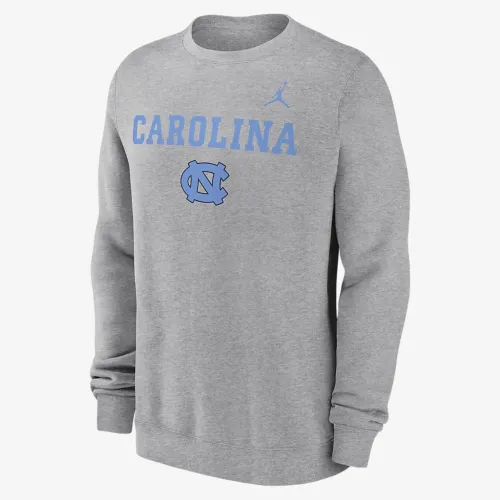 North Carolina Tar Heels Primetime Primary Stack мужские Nike College Pullover Crew цвет серый