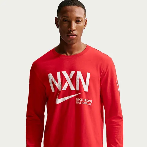 Nike 2025 NXN чоловічі Long-Sleeve Running футболка колір червоний