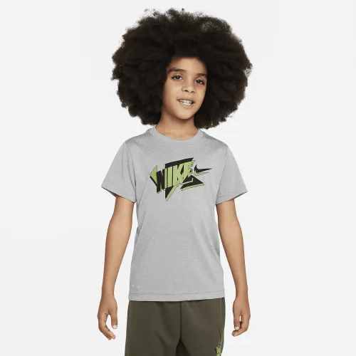 Nike Dri-FIT Little детские Graphic футболка цвет серый