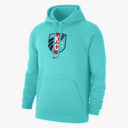 Kansas City Current Club Fleece чоловічі Nike NWSL Pullover Толстовка з капюшоном блакитний