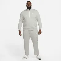 Nike Sportswear Club мужские Brushed-Back 1/2-Zip Pullover цвет серый