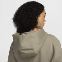 Nike Sportswear Phoenix Fleece женская оверсайз Pullover Толстовка с капюшоном цвет зеленый