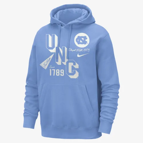 UNC Club чоловічі Nike College Толстовка з капюшоном блакитний