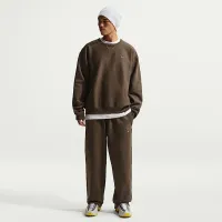 Nike Solo Swoosh чоловічі Fleece Crew колір коричневий