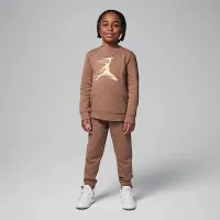 Nike Jordan MJ Flight MVP Little детские 2-Piece Fleece Crew набор цвет коричневый