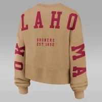 Nike Oklahoma Phoenix 2-Hit женская Jordan Brand College Pullover Crew цвет коричневый