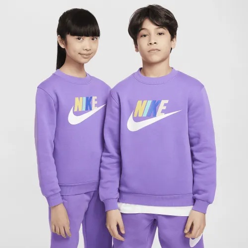 Nike Sportswear Club Fleece Big дитячі світшот колір фіолетовий