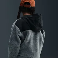 Nike Sportswear Club Fleece Big дитячі Loose 1/4-Zip Толстовка з капюшоном колір сірий