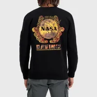Кофта/футболка Alpha Industries NASA Davinci 13630303 -  Черная