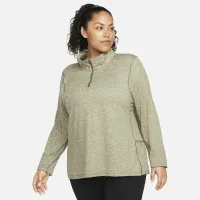 Nike Element женская 1/2-Zip Running Top (большие размеры) цвет зеленый