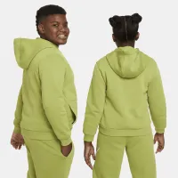 Nike Sportswear Club Fleece Big дитячі Толстовка з капюшоном (Extended Size) колір зелений