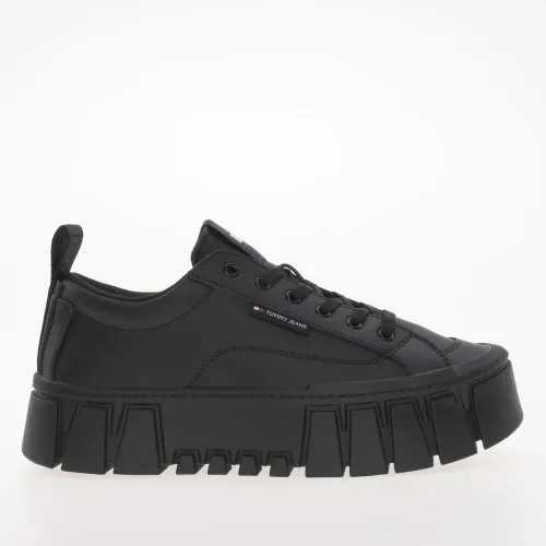 Кроссовки Tommy Jeans Vulc Flatform LC Leather EN0EN02610-BDS - Черные