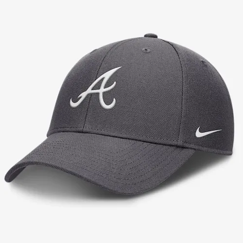 Atlanta Braves Club мужские Nike Dri-FIT MLB Adjustable Hat цвет серый