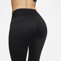 Nike Go жіноча Firm-Support Mid-Rise Cropped лосіни з кишенямиколір чорний