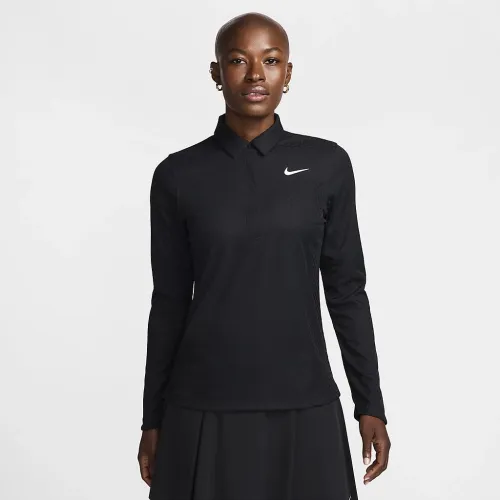 Nike Tour женская Dri-FIT ADV Long-Sleeve для гольфа Polo цвет черный