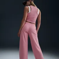 Nike Sportswear Club Fleece женская Mid-Rise Wide-Leg Graphic Pants Pink