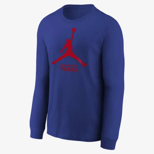 Nike Philadelphia 76ers Essential Big дитячі Jordan NBA Long-Sleeve футболка колір чорний