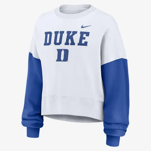 Duke синий Devils Primetime женская Nike College Pullover Crew цвет белый