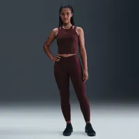 Nike One Fitted жіноча Dri-FIT Cropped Tank Top колір червоний
