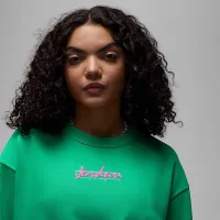 Nike Jordan Brooklyn Fleece жіноча Crew-Neck світшот колір зелений