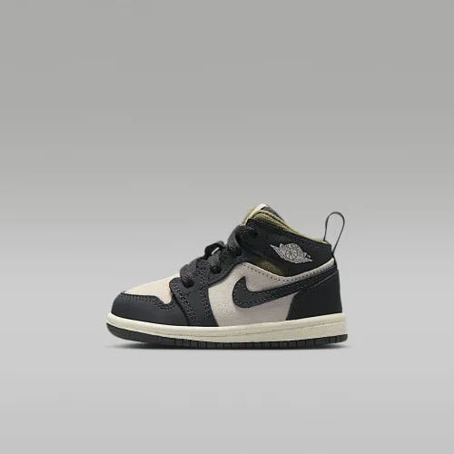 Nike Jordan 1 Mid SE Baby/Toddler Кросівки колір коричневий