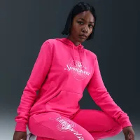 Nike Sportswear Club Fleece жіноча Mid-Rise Graphic Pants Pink