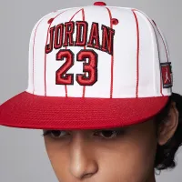 Nike Jordan Jersey Big дитячі Flat Brim Cap колір білий