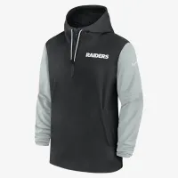 Las Vegas Raiders Sideline Pre-Game Player чоловічі Nike NFL 1/2-Zip Hooded Куртка колір чорний