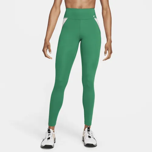 Nike One женская Mid-Rise Full-Length лосины цвет зеленый