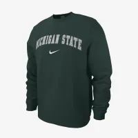 Michigan State Club Fleece чоловічі Nike College Crew-Neck світшот колір зелений