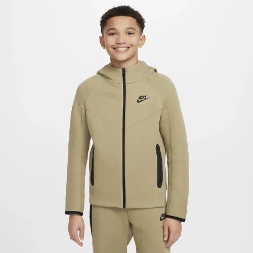 Nike Sportswear Tech Fleece Big дитячі (для хлопчиків) Full-Zip Толстовка з капюшоном колір коричневий