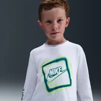 Nike Glow With Me Little детские Long Sleeve футболка цвет белый