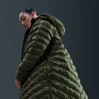 Nike Sportswear Windpuffer женская Therma-FIT Hooded Parka цвет зеленый
