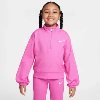 Nike Game, Swoosh, Match! Little детские Quarter-Zip Ribbed Top and лосины набор Pink