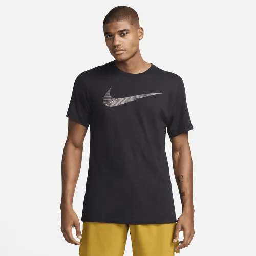 Nike Dri-FIT мужские Fitness футболка цвет черный