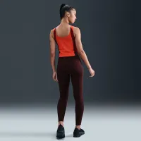 Nike Universa женская С высокой Талией 7/8 лосины with No Front Seam цвет красный