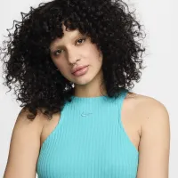Nike Sportswear Chill Rib женская Slim Sleeveless Midi Костюм цвет зеленый