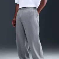 Nike Solo Swoosh чоловічі Fleece Open-Hem Pants колір сірий