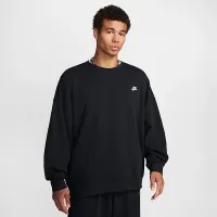 Nike Club Fleece мужские оверсайз French Terry Crew цвет черный