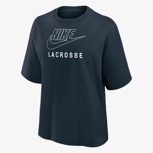 Nike Swoosh женская Lacrosse Boxy футболка синий
