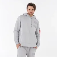Кофта/футболка Alpha Industries Patch Толстовка с капюшоном LF 136330666 - Серая